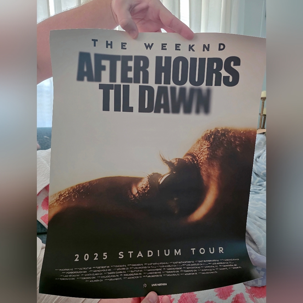 After Hours Til Dawn 2025 Stadium Tour Poster - 2 Available